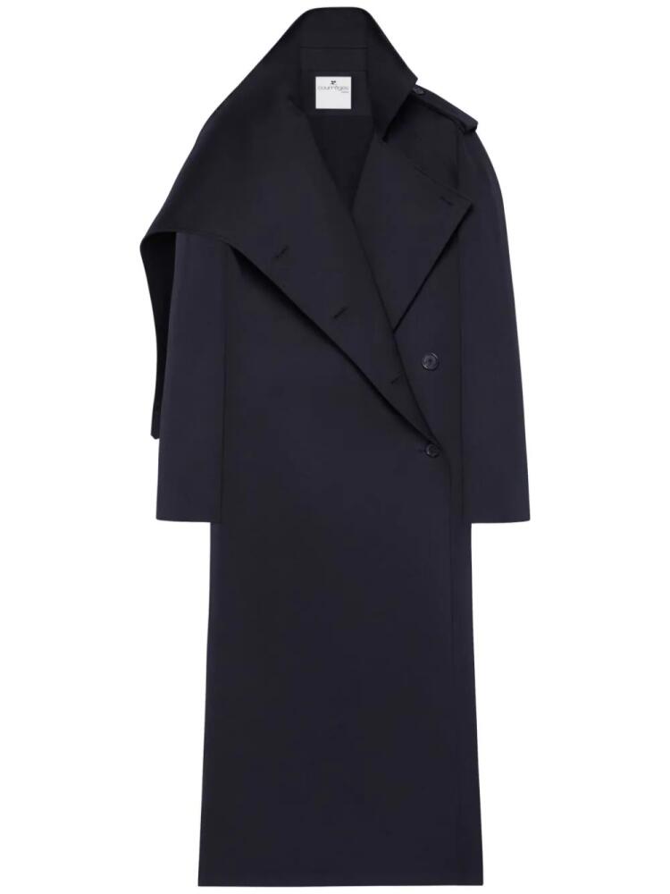 Courrèges oblique trench coat - Black Cover