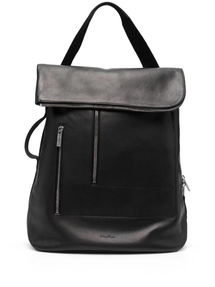 Rick Owens Cargo grained-leather backpack - Black Cover