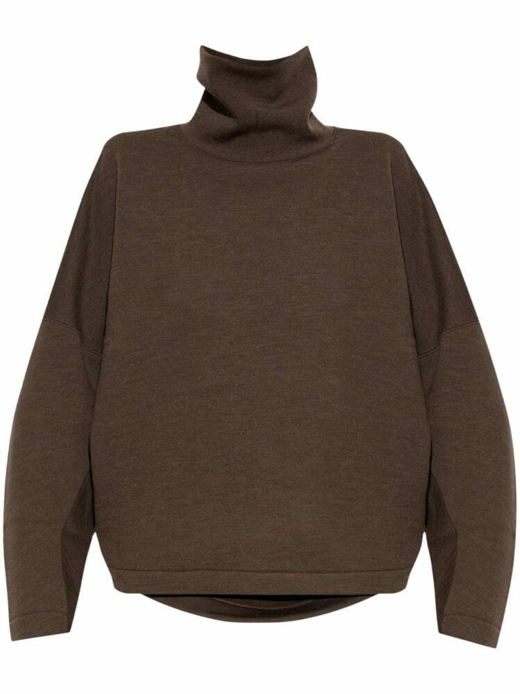 LEMAIRE roll neck long-sleeve jumper - Brown Cover