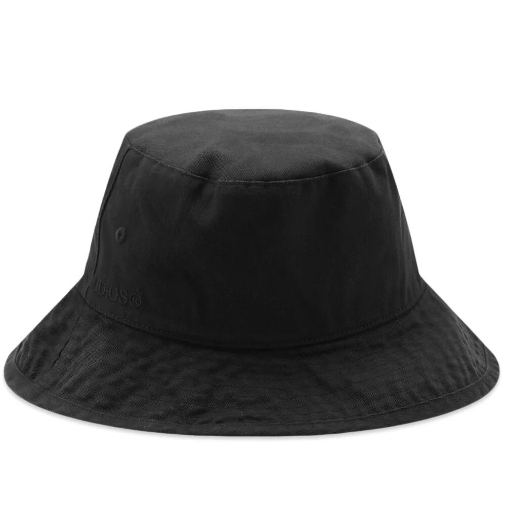 Acne Studios Brimmo Twill Logo Bucket Hat in Black Cover