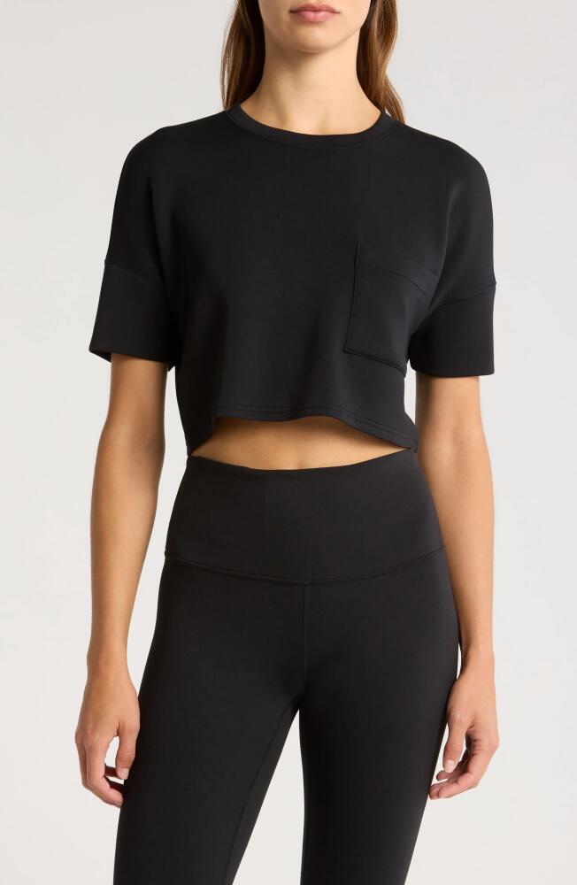 SPANX® AirEssentials Crop Pocket T-Shirt in Very Black Cover