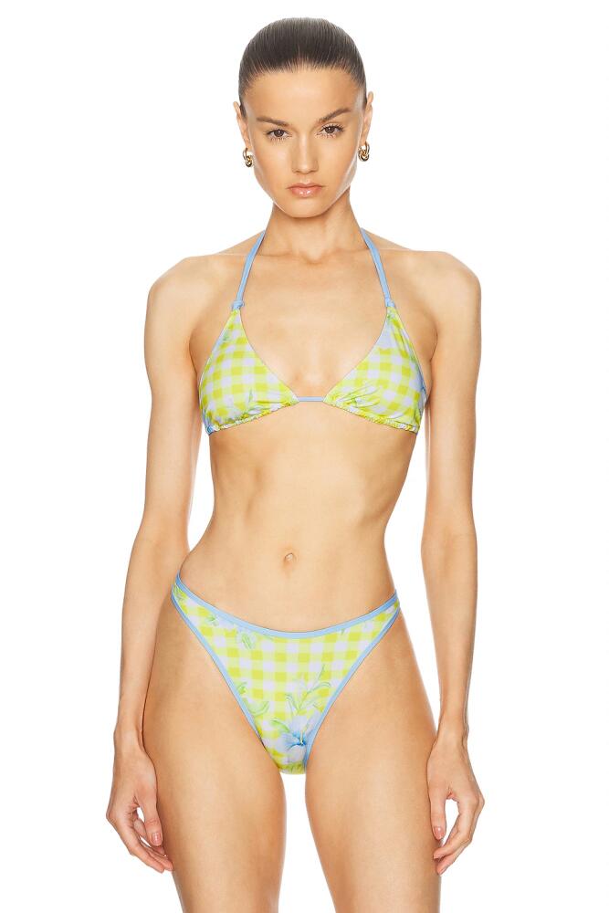 Heavy Manners Double String Bikini Top in Yellow Cover