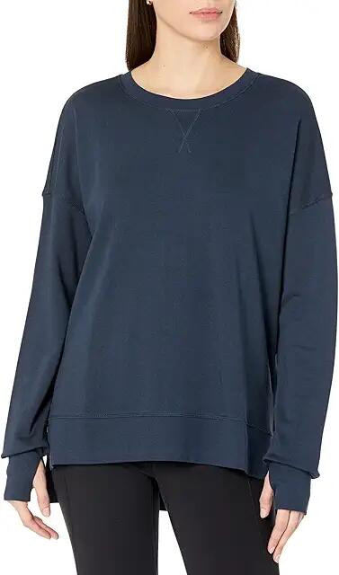 Sweaty Betty After Class Longline Sweatshirt (Navy Blue) Women's Clothing Cover