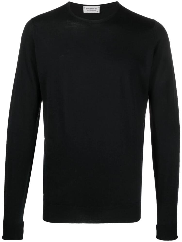 John Smedley plain crew-neck jumper - Black Cover