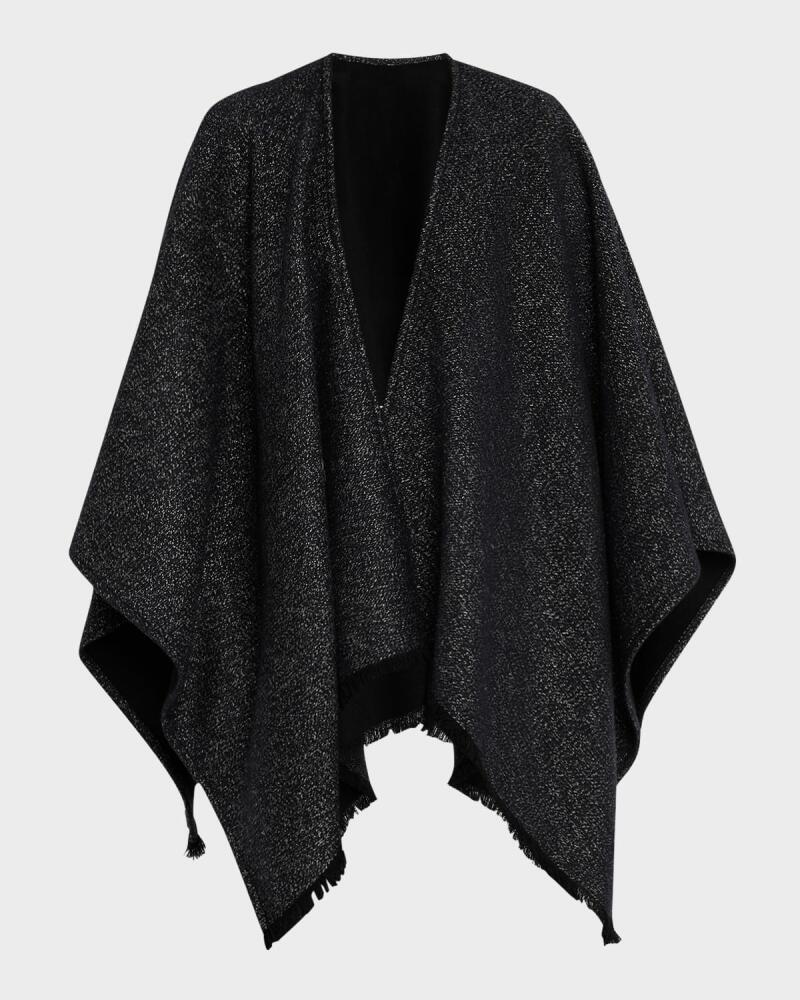 Alonpi Heathered Cashmere-Blend Cape Cover