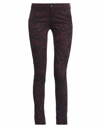 0/zero Construction Woman Pants Burgundy Cotton, Polyester, Elastane Cover