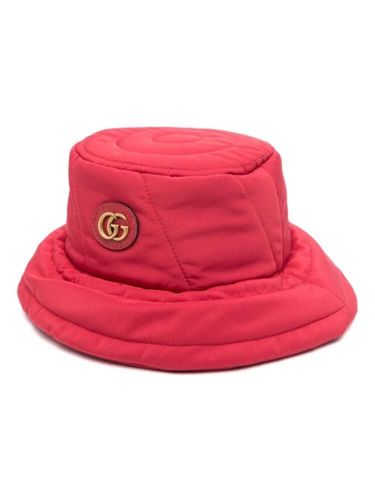 Gucci Double G padded buckle hat - Red Cover