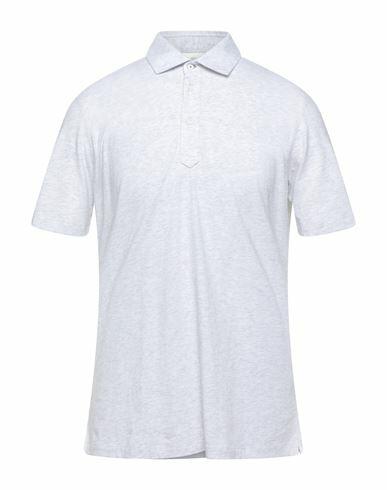 Brunello Cucinelli Man Polo shirt Light grey Cotton Cover