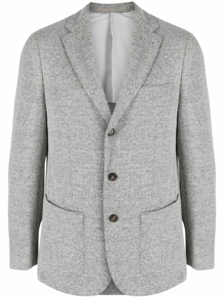 Eleventy mélange-effect single-breasted blazer - Grey Cover