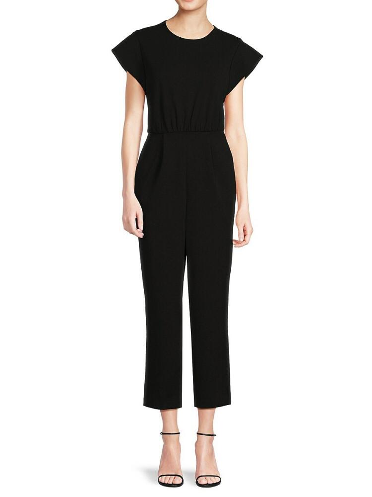 Calvin Klein Women's Cap Sleeve Cropped Jumpsuit - Black Cover