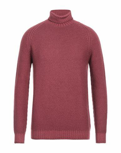 H953 Man Turtleneck Brick red Merino Wool Cover