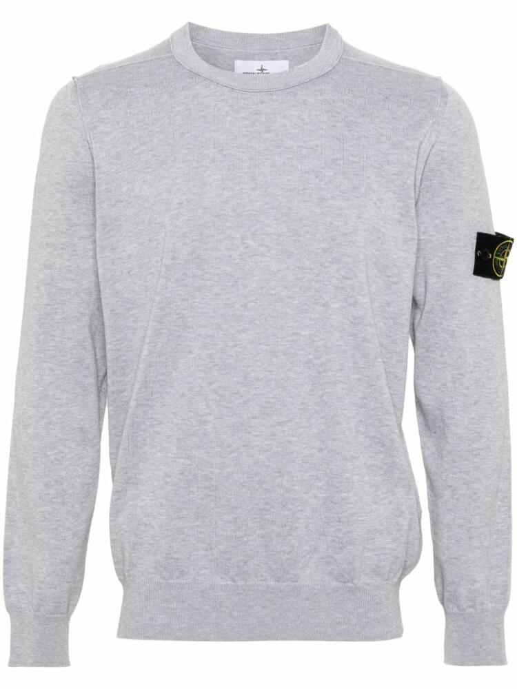 Stone Island Compass-badge cotton jumper - Grey Cover