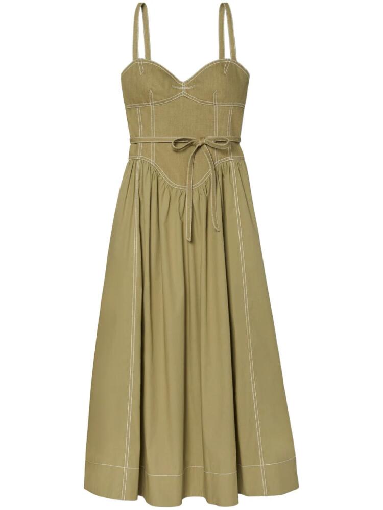 Tory Burch twill midi dress - Green Cover