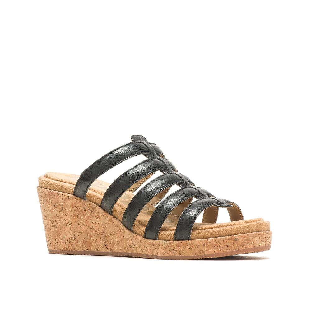 Hush Puppies Willow Fisherman Wedge Sandal | Women's | Black Cover