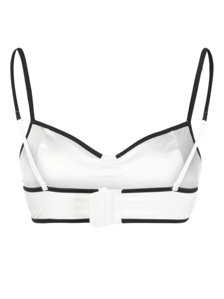 Karl Lagerfeld two-tone satin bralette - White Cover