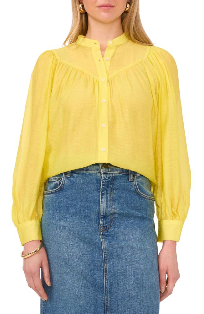 Vince Camuto Yoke Raglan Sleeve Shirt in Bright Lemon Cover