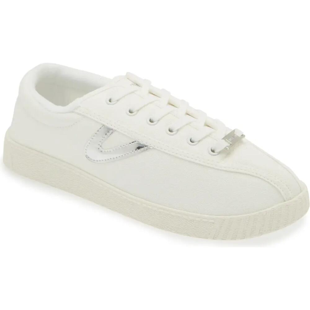 Tretorn 'Nylite' Sneaker in White/Silver Cover