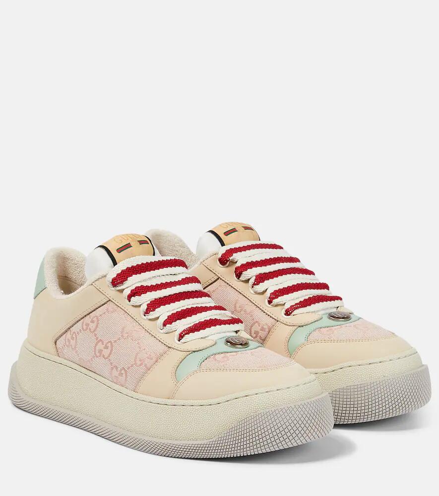 Gucci Screener GG canvas and leather sneakers Cover