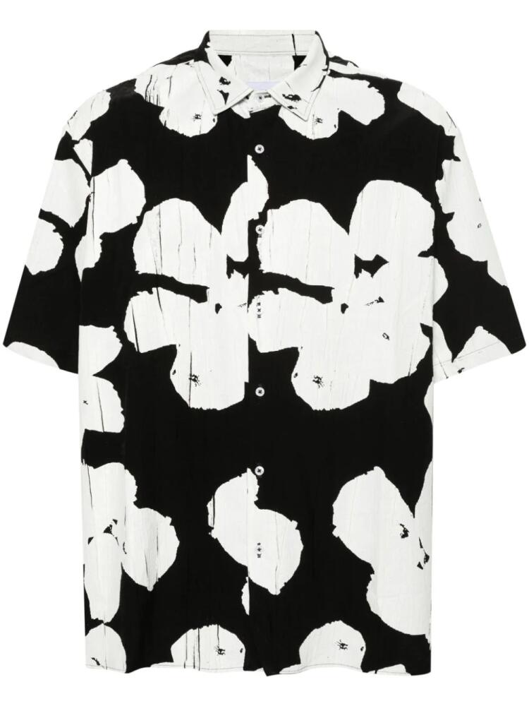 Family First floral-print crinkled shirt - Black Cover