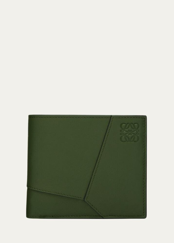 Loewe Men's Puzzle Edge Leather Bifold Wallet Cover