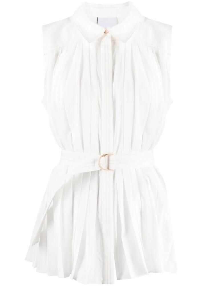 Acler Arlie pleated sleeveless blouse - White Cover