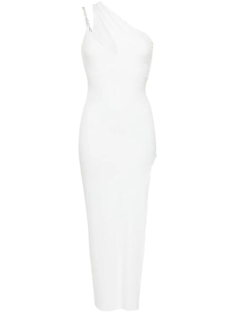 NISSA one-shoulder crepe gown - White Cover