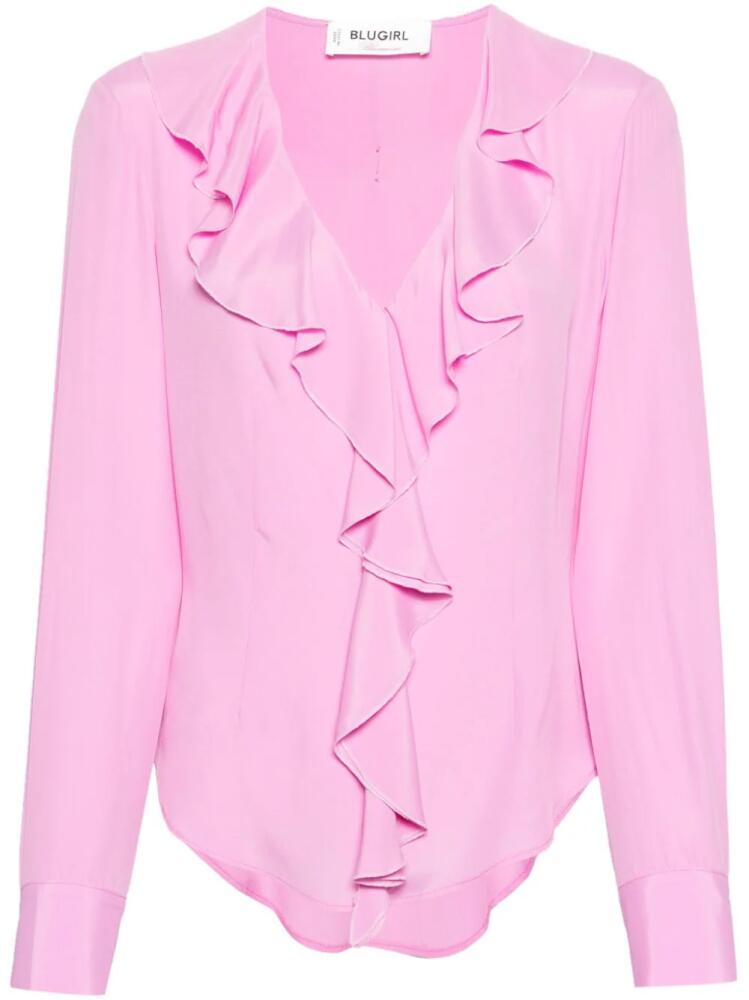 Blugirl ruffle chiffon blouse - Pink Cover