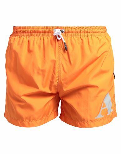 Aquascutum Man Swim trunks Orange Polyester Cover