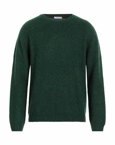 Boglioli Man Sweater Green Wool, Cashmere Cover