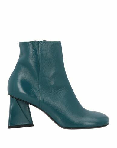 Strategia Woman Ankle boots Deep jade Leather Cover