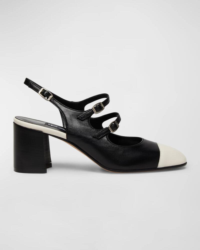 CAREL Papya Bicolor Mary Jane Slingback Pumps Cover