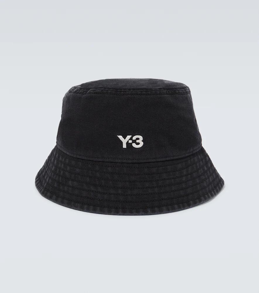 Y-3 Embroidered cotton bucket hat Cover