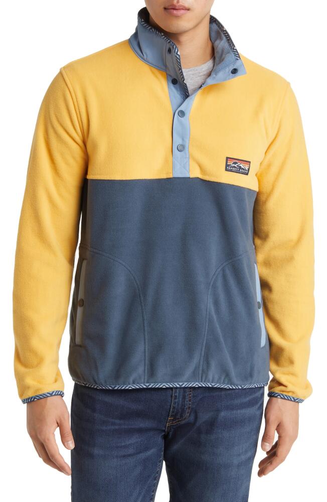 Faherty Low Pile Fleece Popover Jacket in Fall Sun/Atlantic Cover