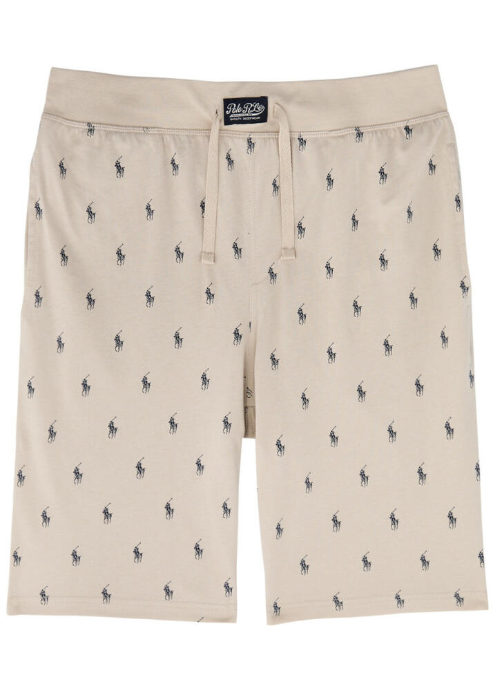 Polo Ralph Lauren Logo-print Cotton Pyjama Shorts - Light Grey Cover