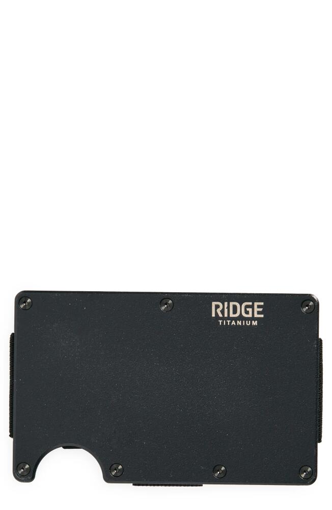 the Ridge Ridge Titanium Cash Strap Wallet in Matte Black Cover