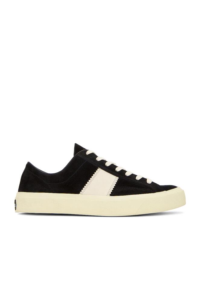 TOM FORD Suede Low Top Sneaker in Black Cover