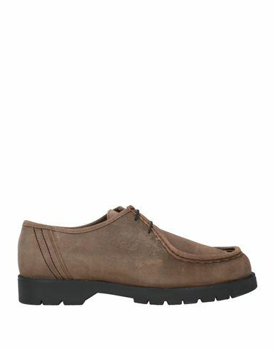 Kleman Man Lace-up shoes Khaki Leather Cover