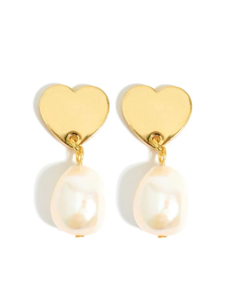 Bimba y Lola pearl-pendant earrings - Gold Cover