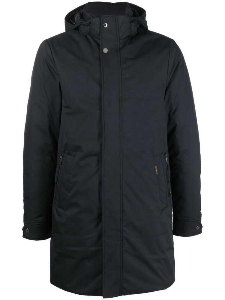 Moorer hooded parka coat - Blue Cover