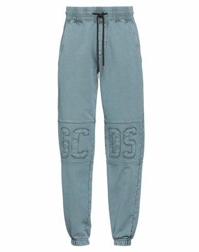 Gcds Man Pants Pastel blue Cotton Cover