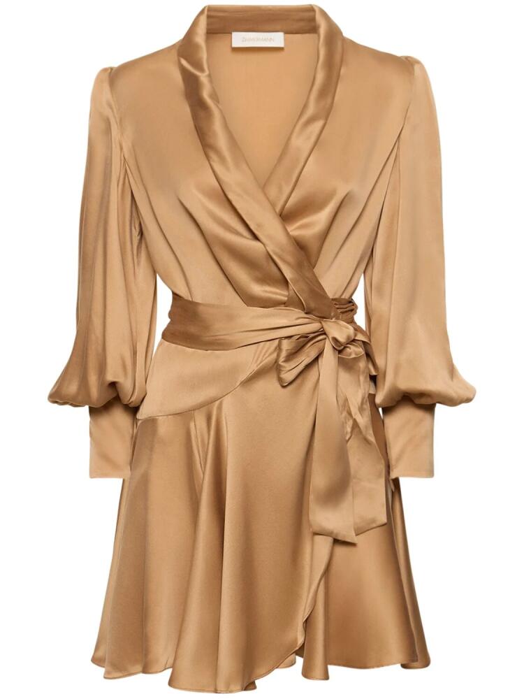 ZIMMERMANN Silk Mini Wrap Dress Cover