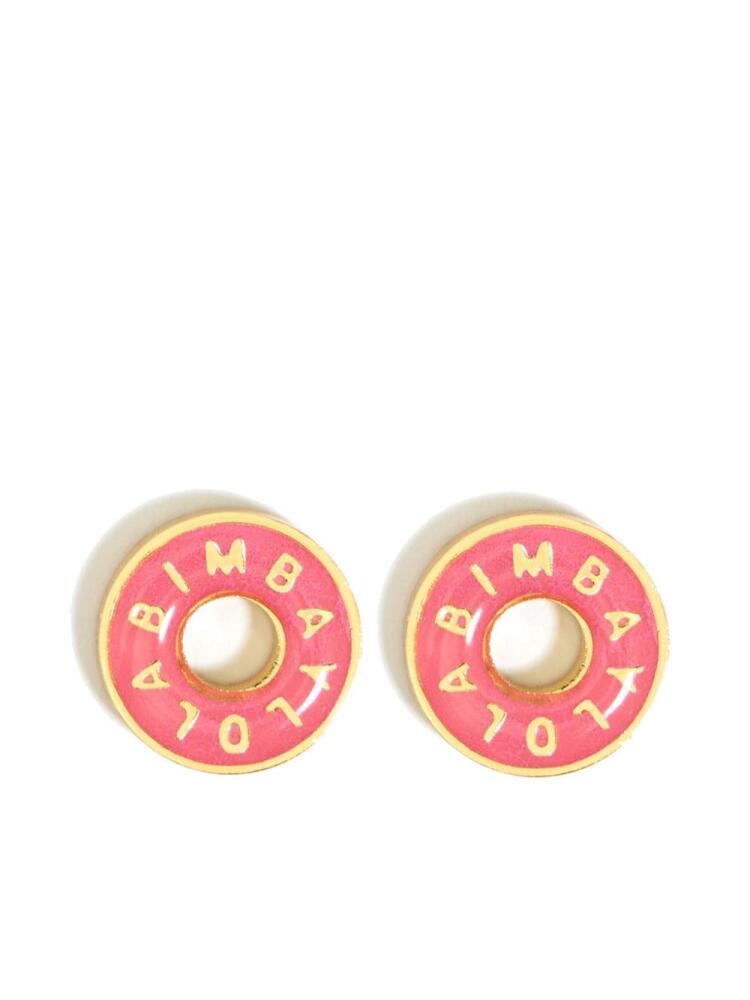 Bimba y Lola logo-lettering earrings - Pink Cover