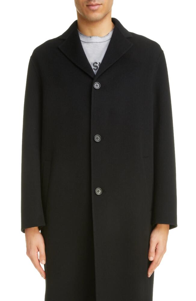 Acne Studios Double Face Wool Topcoat in Black Cover