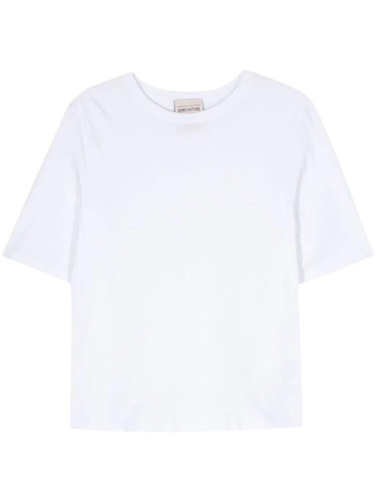 Semicouture logo-print T-shirt - White Cover