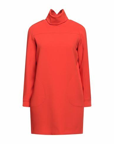 Department 5 Woman Mini dress Tomato red Polyester, Elastane Cover