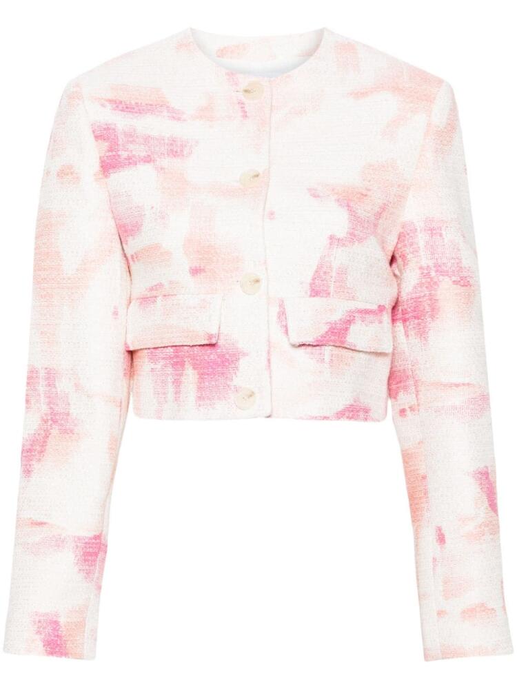 MSGM tweed cropped jacket - Neutrals Cover