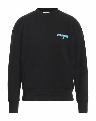 Msgm Man Sweatshirt Black Cotton Cover