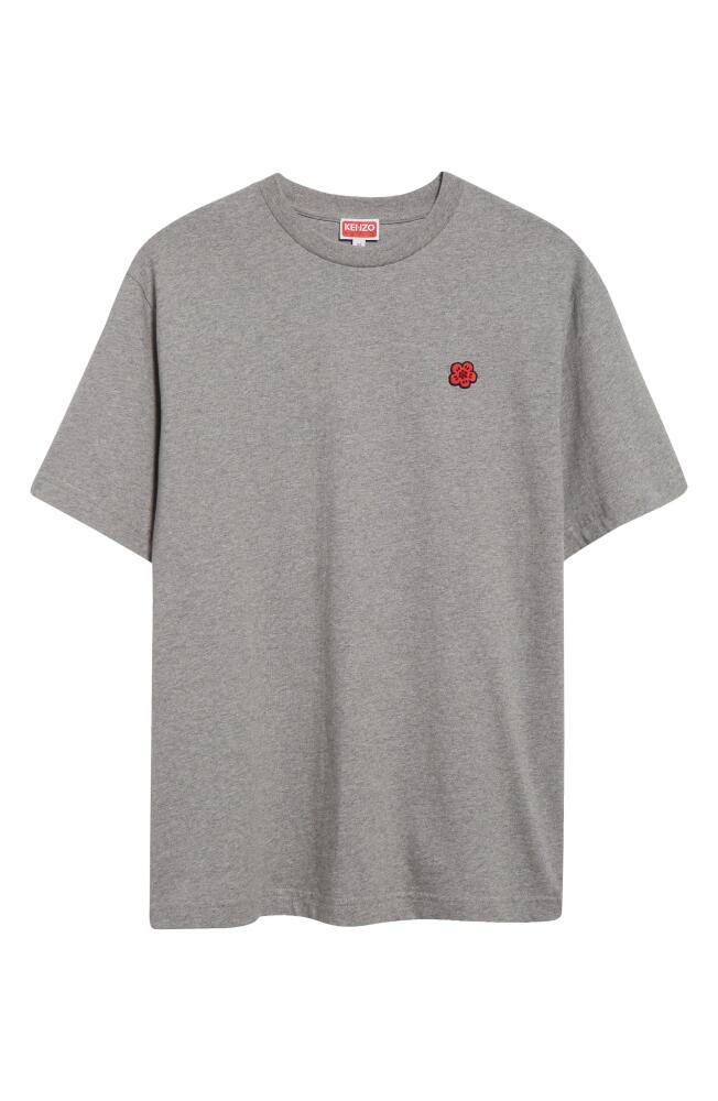 KENZO Boke Flower Embroidered Classic T-Shirt in Pearl Grey Cover