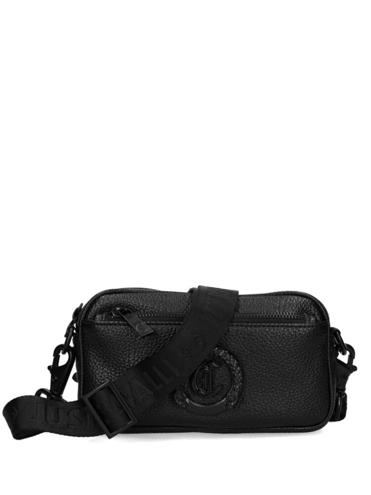 Just Cavalli logo-plaque shoulder bag - Black Cover