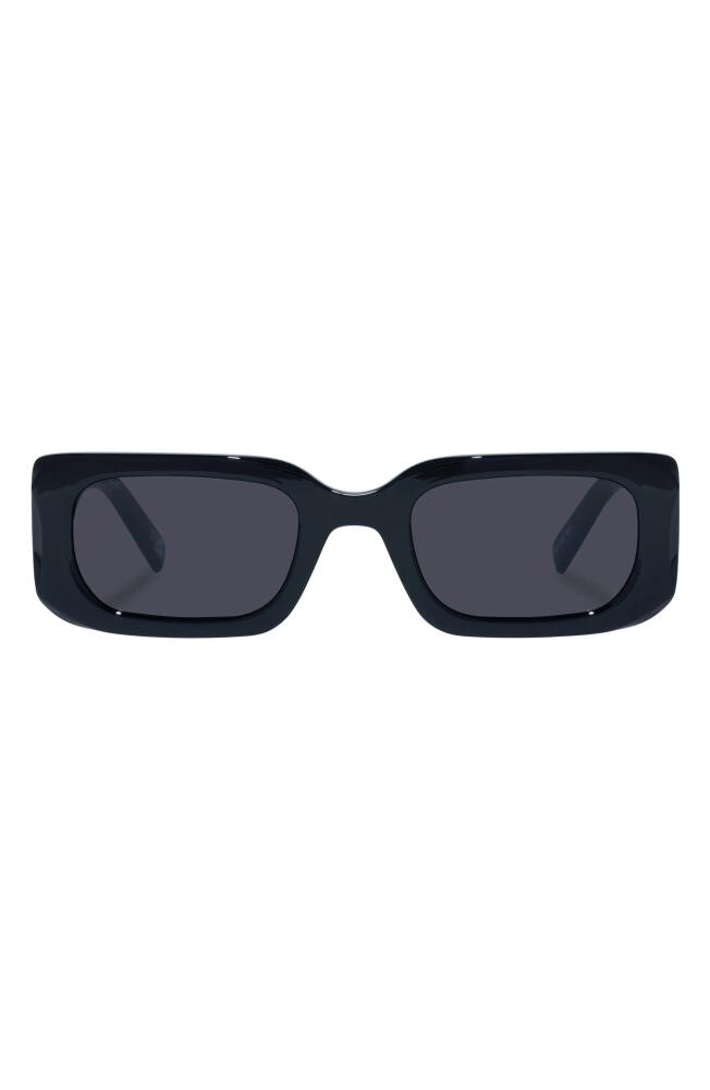 Le Specs Rippled Rebel 53mm Rectangular Sunglasses in Black Cover